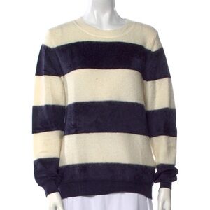 A.P.C. striped sweater navy / white Super Soft Wool Blend XS